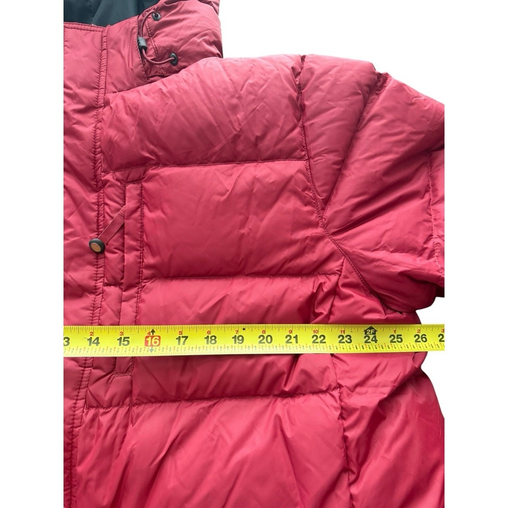 LL Bean Coat Mens XL Maroon Down Puffer Hooded Parka Jacket Nylon Winter - Picture 8 of 11